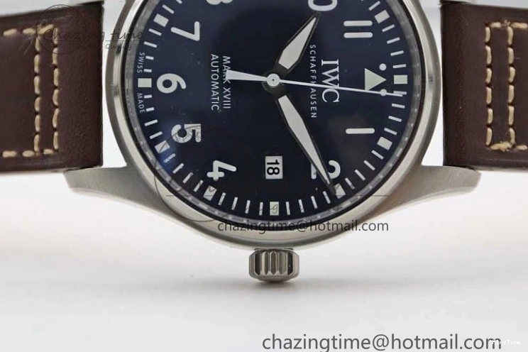 MIROTIME 0416 Mark XVIII IW327010 SS M+F 1:1 Best Edition Blue Dial on Brown Leather Strap A Resilient 7051